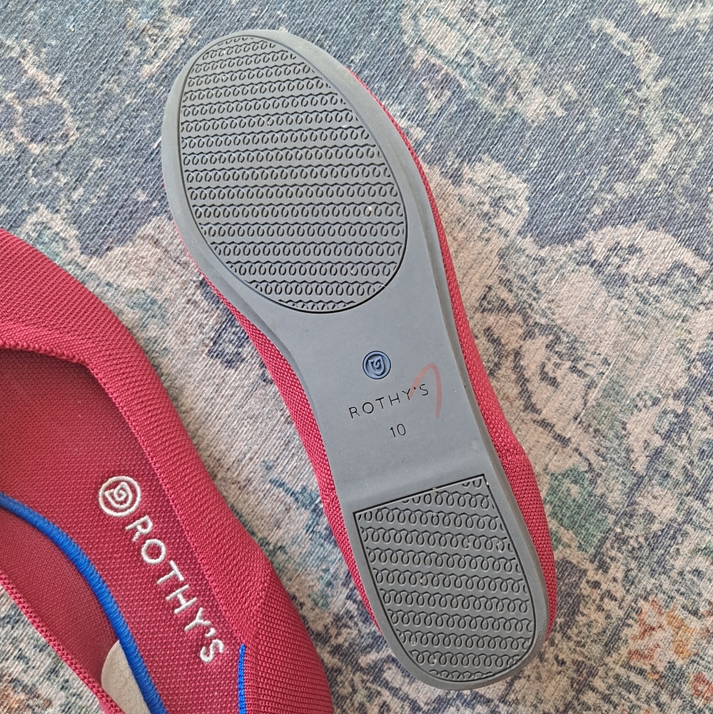 Rothys The Flat in Bright Red - Picture 4 of 5